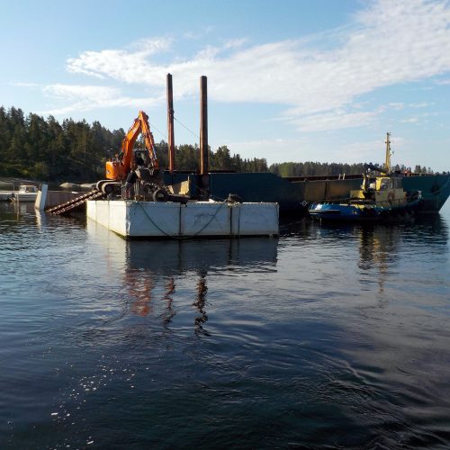 Montage & fyllning av stenkista